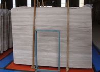 Ligne en bois blanche tuiles en pierre de marbre blanches gris-foncé beiges de la Chine Perlino Bian Guizhou Serpeggiante de dalle d'argent en bois de veine