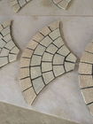 Type pavés naturels beiges de forme de fan taille de terrain communal de 10 x de 10 x de 3cm