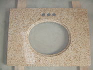 Pourcentage beige préfabriqué de sable de quartz des partie supérieure du comptoir 93% de vanité de salle de bains