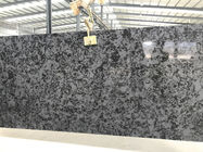Dalle noire de quartz de 3000 x de 1400mm, dalle solide d'île de quartz de dureté élevée