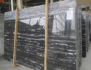 Portoro noircissent la dalle de marbre, feuilles de marbre extérieures solides pour des murs/plancher