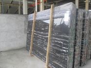Portoro noircissent la dalle de marbre, feuilles de marbre extérieures solides pour des murs/plancher