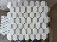 Tuiles blanches de marbre de Carrare d'hexagone artificiel, tuile blanche d'hexagone de Carrare d'hôtel