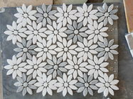Tuiles blanches de marbre de Carrare d'hexagone artificiel, tuile blanche d'hexagone de Carrare d'hôtel