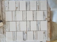 Tuile de marbre moderne de mur de mosaïque, tuile de mosaïque en pierre naturelle de feuille de 300 x de 298mm