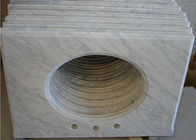 Les partie supérieure du comptoir blanches de pierre de marbre de Carrare ont poli/toutes autres surfaces de finition