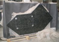 Partie supérieure du comptoir vert-foncé de granit de tuba d'Uba, partie supérieure du comptoir polies de pierre de granit