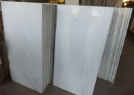 Carrelages de marbre polis blancs purs, tuile de marbre décorative de dureté élevée