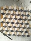 Épaisseur mosic de la tuile 10mm d'hexagone de marbre blanc pour la salle de bains/cuisine