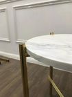 Dessus de table basse centraux modernes de partie supérieure du comptoir en pierre de marbre blanches pour le salon