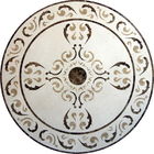 Les médaillons ronds de plancher de marbre de mosaïque ont poli la norme solide de GV de surface