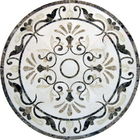 Les médaillons ronds de plancher de marbre de mosaïque ont poli la norme solide de GV de surface