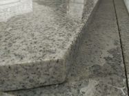 Bandes de roulement d'escalier et canalisations verticales en pierre gris-clair, 7,5 escaliers de pierre de granit de dureté