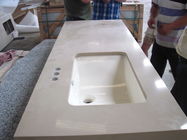 Partie supérieure du comptoir en pierre de construction adaptées aux besoins du client de retouche supérieures de quartz de vanité commerciale de salle de bains