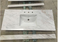Les partie supérieure du comptoir blanches de pierre de marbre de Carrare ont poli/toutes autres surfaces de finition