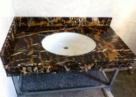 Dalle noire de marbre de Portoro d'or, dalle de marbre pour la cuisine/plan de travail de Bath