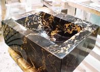 Dalle noire de marbre de Portoro d'or, dalle de marbre pour la cuisine/plan de travail de Bath