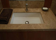 Partie supérieure du comptoir en pierre de marbre brun clair d'Emperador pour la salle de bains/cuisine