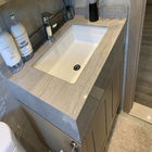 La vanité naturelle de salle de bains de marbre de pierre de quartz complète pour la retouche d'hospitalité