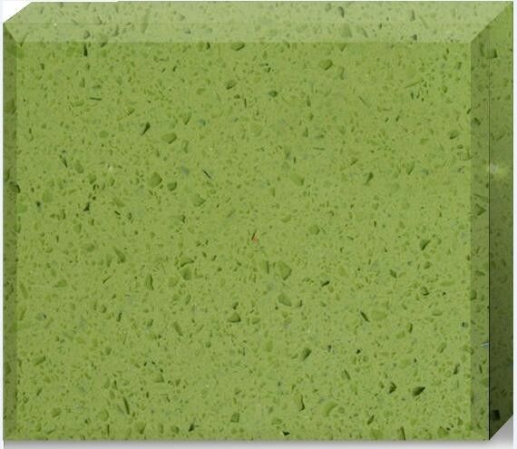 Taille adaptée aux besoins du client facultative de couleur de partie supérieure du comptoir de pierre de quartz de vert olive