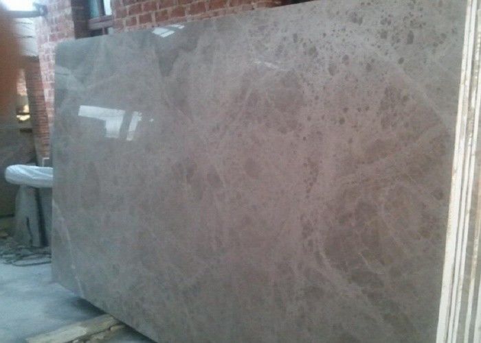 Surface de finition polie par couleur en pierre de marbre solide de Brown de dalle de partie supérieure du comptoir