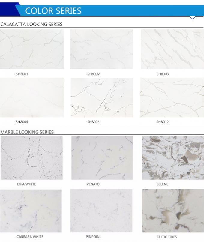 Partie supérieure du comptoir chinoises préfabriquées de quartz de la livraison rapide bon marché