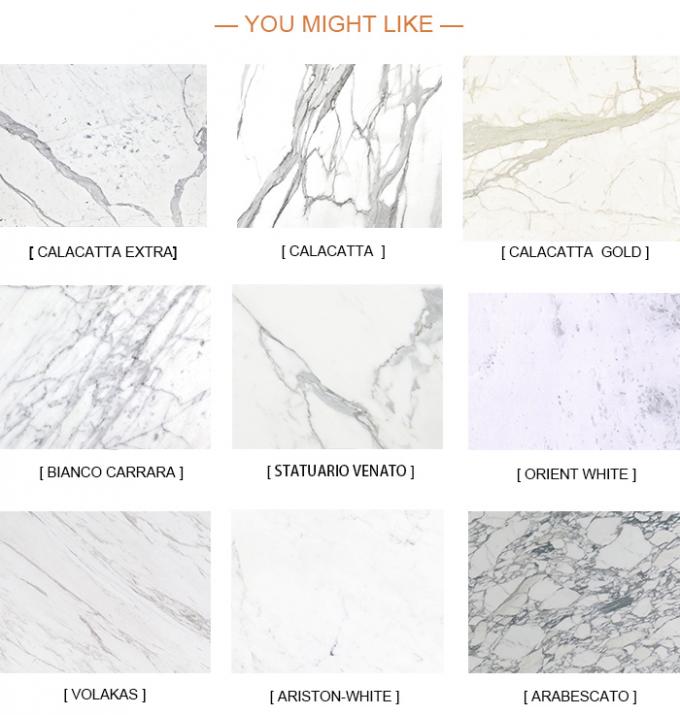 dalles de marbre blanches et tuiles de catégorie de matériaux supérieurs de décoration intérieure