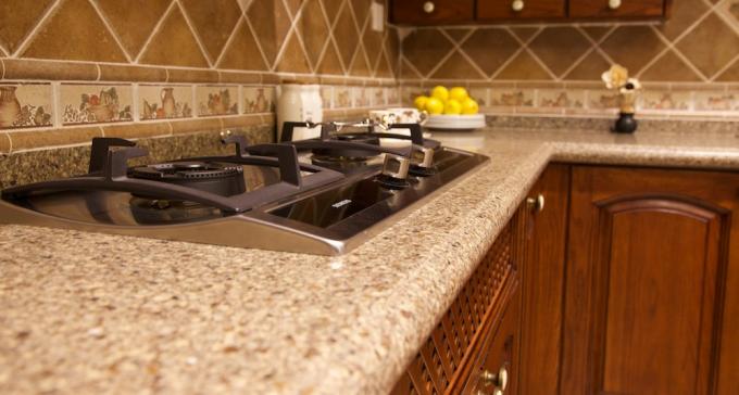 Nous partie supérieure du comptoir de quartz et pierre standard de quartz