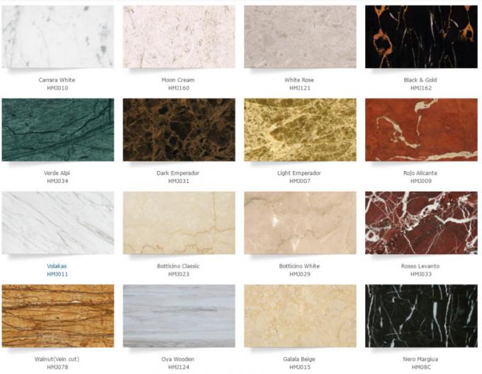 D'or/Brown/gris/blanc/beige/noir/jaune/Bianco Cararra/marbre bon marché de la Chine pour parqueter/tuile/bâche/mur/dalle